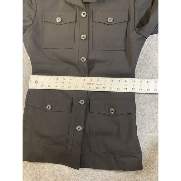 Lauren Ralph Lauren Jacket Womens 2 Petite Black Military Style Full Zip - Picture 3 of 13